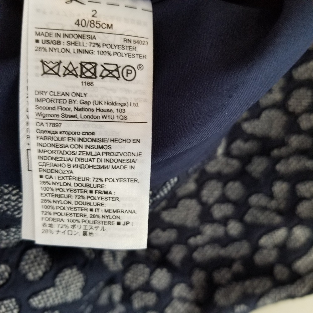 𝅺BANANA Republic Navy Burnout Skirt - Picture 6 of 7